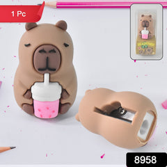 Doodle shape pencil sharpener with eraser