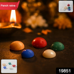 Panch Ratna polished gemstones set showing vibrant colors
