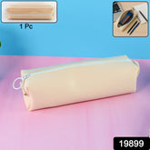 PU leather pencil pouch shown closed