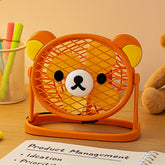 Teddy Bear USB portable fan front view