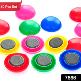 Set of 10 round fridge magnets for kids