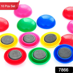 Set of 10 round fridge magnets for kids