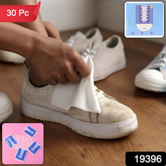Shoe Shine Cleaning Wipes in Use
