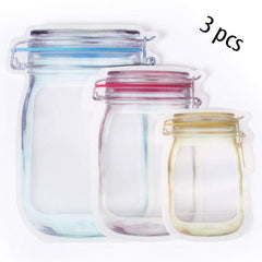 Transparent zip pouch ideal for food storage
