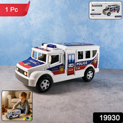 Realistic Funwoods Police Van Toy with bright decals
