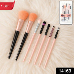 All-in-one soft bristle makeup brush kit laid out