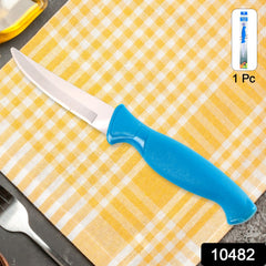 Stainless steel kitchen knife on white background