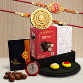 (K2_402+403_EM32) Rakhi Combo & Chocolate Magic 32gm| Rakhi & Chocolate for brother | Fancy Rakhis for men stylish | rakhi with gift | Rakhi Combo | Set of 2 | Chocolate