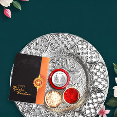 Blue Beads Evil Eye Rakhi For Bhai and Bhabhi | Rakhi for Bhaiya and Bhabhi | Lumba Rakhi for Bhabhi | Rakhi Combo for Bhai and Bhabhi (K1_456)