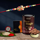 (K1_556_EM) Rakhi Combo with Chocolate Magic | Rakhi for brother with gift | Fancy Rakhis for men stylish |rakhi combo for brother | Set of 1 Rakhi | Chocolate |