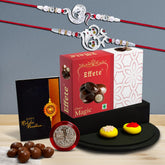 (K2_A8+A13_EM32) Rakhi Combo with Chocolate Magic 32gm, Rakhi & Chocolate for brother, Rakhi with chocolate, rakhi with gift, Rakhi Combo, Set of 2 Rakhi, Chocolate