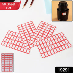 Self Adhesive Red Border Label Sheets