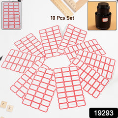 Pack of self-adhesive blank label sticker sheets