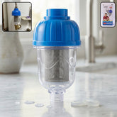 Multi-layer hard water shower filter for bathroom