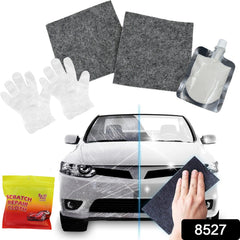 Close-up of car surface being polished with Nano Scratch Remover Cloth