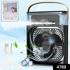 Portable fan showing USB cable connection