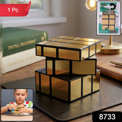 Golden Magic Puzzle Cube side angle