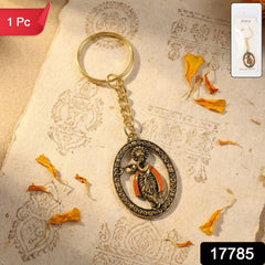 Traditional Lord Krishna keychain on a surface