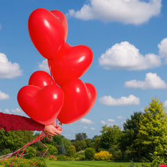 Holi heart balloons