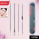 4-in-1 stainless steel blackhead remover tool with portable case