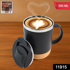 Konvex Coffee Mug with Secure Snap-On Lid