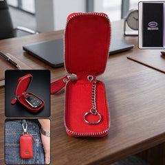Leather car key case holder