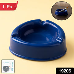 Oblivion Heavy-Duty Dark Blue Plastic Ashtray showing thickness