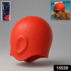 Side view of Konex silicone swim cap showing smooth finish