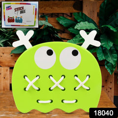 Close-up of Stitch Mee Puzzle Toy pieces in various shapes