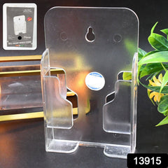 Mobile phone holder mounted on wall at home