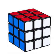 Multicolor 3x3x3 puzzle cube on white background
