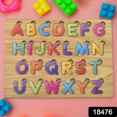 TOP BRIGHT Wooden ABC and Shape Learning Puzzle Board