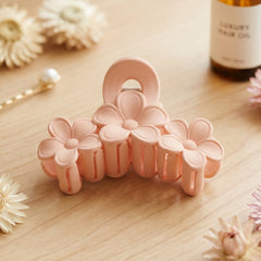 Large plastic hair claw clip flower
