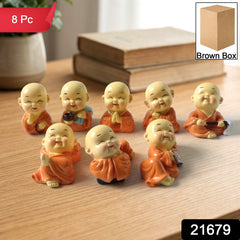 Decorative Mini Monk Buddha figurines showpiece set