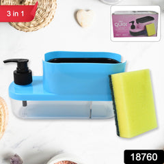 2-in-1 Liquid Soap Dispenser and Sponge Holder Close-up