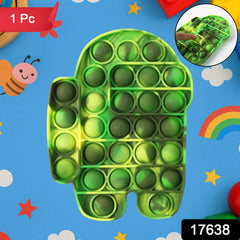 Close-up of silicone Pop It bubbles