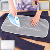 Heat-resistant ironing mesh press cloth on a garment
