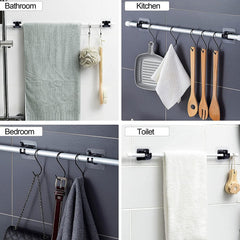 Wall-Mounted Adjustable Bathroom Hanging Rod (1 Pc)