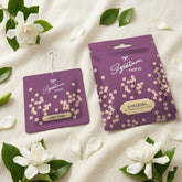 Gardenia Hanging Air Freshener Sachet with floral design