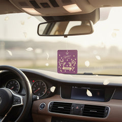 Air freshener pouch hanging in interior space