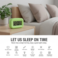 Modern digital alarm clock with clear display