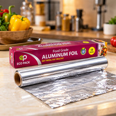 Aluminium Foil Paper Roll for Food Wrapping, Baking & Kitchen Use (18 Mtr)