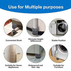 Anti-vibration pads installed under washing machine