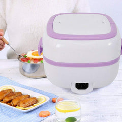 Electric Lunch Box showing removable stainless steel container