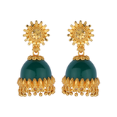 Green Glimmer: Beautifully Crafted Jumka