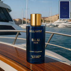 Bellavita B.L.U. Man Eau De Parfum 100 ML perfume spray bottle