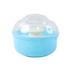 Baby powder puff dispenser for gentle application