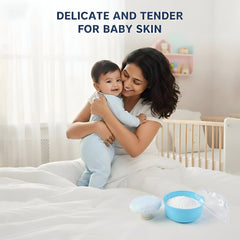 Baby puff storage box with lid