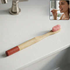 Eco friendly bamboo toothbrush with round handle