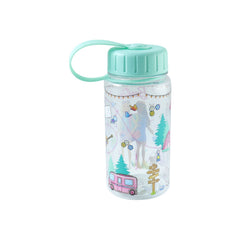 Plastic kids water bottle with printed design